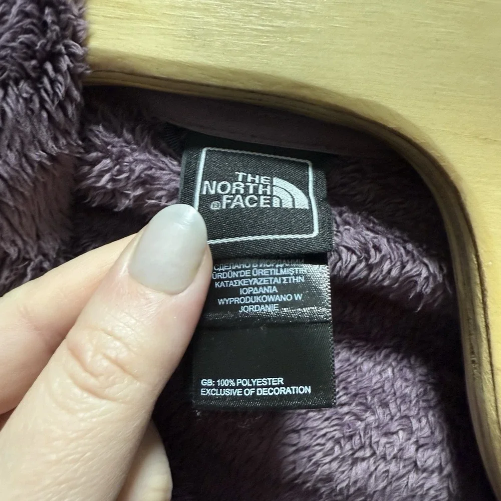 The North Face Full Zip Purple Jacket Fuzzy Teddy Bear Soft Women's Size Small S